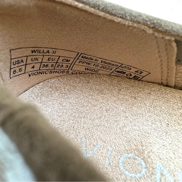 VIONIC WILLA II PATENT LEATHER SLIP-ON FLAT LOAFER IN NUDE TAUPE NEW! Sz6.5W - Picture 13 of 14